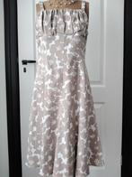 Zomerjurk met bloemenprint - Maat 38 - Gina Bacconi, Maat 38/40 (M), Beige, Ophalen of Verzenden, Zo goed als nieuw