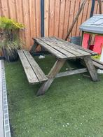Picknicktafel (slechte staat), Ophalen, Gebruikt, Rechthoekig, Hout