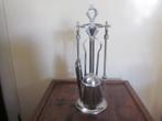 Haardstel haard set Art Deco chroom jaren '30, Huis en Inrichting, Ophalen of Verzenden, Zo goed als nieuw, Houthaard
