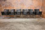 ZGANieuw 6 grijze leren Bert Plantagie Paris design stoelen