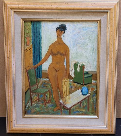 Cyriel DE BRAUWER, staand naakt, Antiek en Kunst, Kunst | Schilderijen | Klassiek, Ophalen of Verzenden