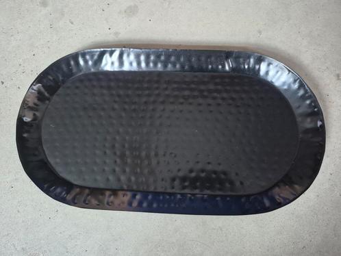 Zwart metalen dienblad( nieuw), Huis en Inrichting, Woonaccessoires | Dienbladen, Nieuw, Metaal, Ovaal, Ophalen of Verzenden