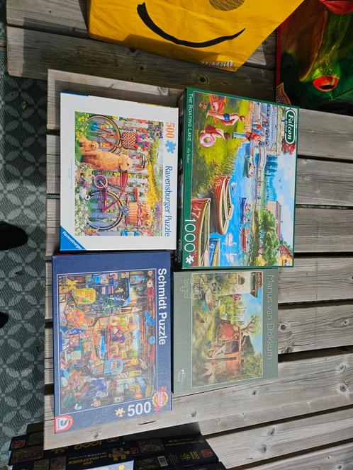 Vier Leuke Legpuzzels - Ravensburger, Falcon, Schmidt, Hobby en Vrije tijd, Denksport en Puzzels, Zo goed als nieuw, Legpuzzel
