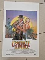 filmaffiche Crocodile Dundee 1986 filmposter, Rechthoekig Staand, Ophalen of Verzenden, Zo goed als nieuw, A1 t/m A3