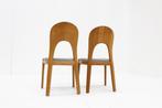 Vintage Deense eetkamerstoelen door Niels Koefoed, Huis en Inrichting, Stoelen, Ophalen, Hout, Twee, Blauw