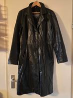 SATISFASHION ZWARTE LANGE LEREN JAS 38, Kleding | Dames, Jassen | Zomer, Maat 38/40 (M), Zwart, Ophalen of Verzenden, Gedragen