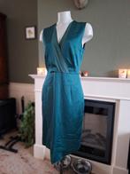Reiss schitterend diep groene jurk zijden glans 38 Gratis V., Kleding | Dames, Maat 38/40 (M), Verzenden, Zo goed als nieuw, Knielengte