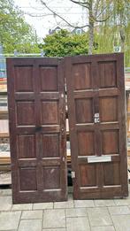 Massief houten voordeur 2120 x 82, 80 tot 100 cm, Gebruikt, Ophalen of Verzenden, Hout