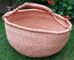 Grote rieten boodschappenmand Bolga mand, Huis en Inrichting, Woonaccessoires | Schalen en Manden, Ophalen of Verzenden