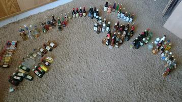 Drankflesjes, miniatuur flesjes, liquor, whisky, beschikbaar voor biedingen