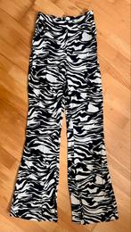 H&M Zebra Print Flared Pantalon XXS, H&M, Zwart, Ophalen of Verzenden, Zo goed als nieuw