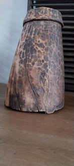 Supergave grote houten pot/ vaas, Ophalen, Overige kleuren, Overige materialen, 50 tot 75 cm