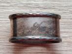 Antiek vintage oude servetring met initialen T, Ophalen of Verzenden