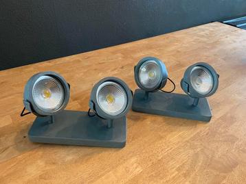 Industriële Spotlampen Set - 4 Spots LED beschikbaar voor biedingen