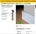 Nieuwe / ongebruikte afgelakt MDF plinten, RAL 9010, Nieuw, Mdf, Plinten, Ophalen