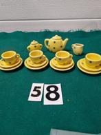 Mini servies geel met stippen, Antiek en Kunst, Ophalen of Verzenden