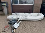Rubberboot met buitenboord motor Selva 4 PK, Watersport en Boten, Rubberboten, Aluminium, Gebruikt, Benzine, Minder dan 70 pk