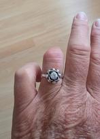 Zilver ring Bloem Zirkonia Maat 55  / 7,25 / 17,75, Ophalen of Verzenden, Zilver, Ring