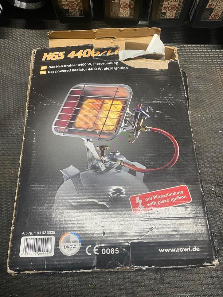 Gasfles verwarming - HGS 4406/1, Doe-het-zelf en Verbouw, Verwarming en Radiatoren, Gebruikt, Kachel, 800 watt of meer, Minder dan 30 cm