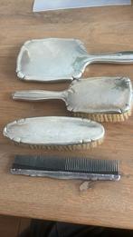 4 delig Zilver haarset borstel, Antiek en Kunst, Ophalen of Verzenden, Zilver