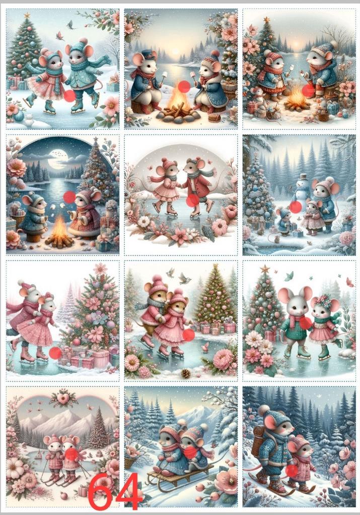 Knipvellen,,KERST,,, Hobby en Vrije tijd, Kaarten | Zelf maken, Nieuw, Knipvel, Ophalen of Verzenden