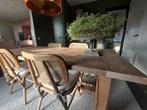 Prachtige oudhouten eiken eettafel, Huis en Inrichting, Ophalen, 200 cm of meer, 50 tot 100 cm, Zo goed als nieuw