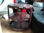 Kartell trolley 3 laags rond bruin kunststof design jaren 70, Ophalen, Gebruikt, ?, Kartell