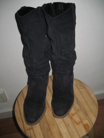 SPM Blauw Leren Suéde *Afzak* Laarzen Mt.39 beschikbaar voor biedingen