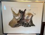 Abstracte ets in lijst, Antiek en Kunst, Ophalen