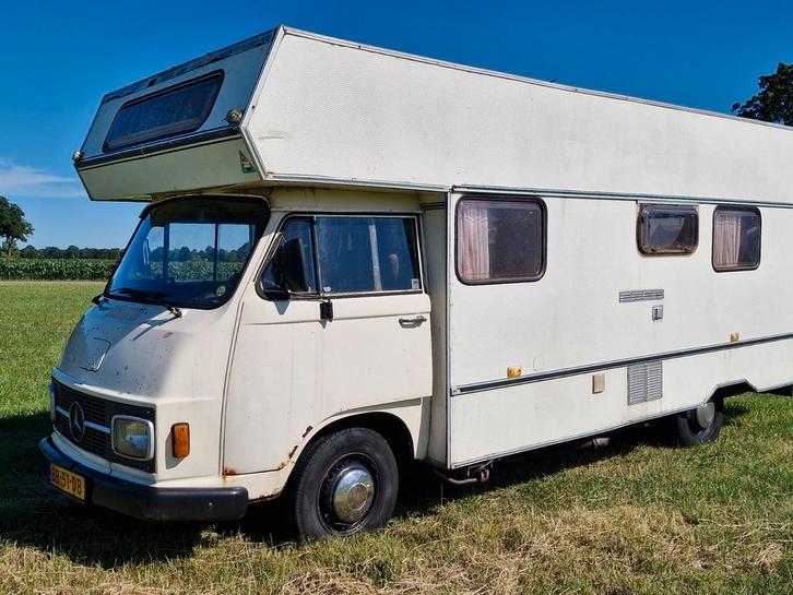 Mercedes 306 D Hanomag camper opknapper 1976 BELASTINGVRIJ, Caravans en Kamperen, Campers, Bedrijf, Buscamper of Camperbus, Mercedes-Benz