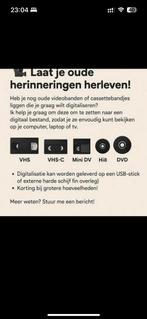Videobanden Digitaliseren, Audio, Tv en Foto, Videocamera's Digitaal, Overige merken, Ophalen of Verzenden, Band, Disc of Geheugen