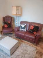 Keurige lederen tweezitsbank., Ophalen, 150 tot 200 cm, Tweepersoons, Zo goed als nieuw