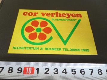 sticker boxmeer cor verheijen bloemsierkunst kloostertuin 21 beschikbaar voor biedingen