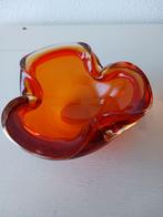 Murano Sommerso Schaal Oranje, 1960-1980, Antiek en Kunst, Antiek | Glas en Kristal, Ophalen of Verzenden
