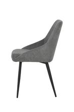 Eetkamerstoel Jennifer in een mooie grijze stof, Ophalen, Nieuw, Metaal, Vijf, Zes of meer stoelen