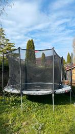 Berg trampoline, 380cm met veiligheidsnet, Kinderen en Baby's, Speelgoed | Buiten | Trampolines, Ophalen, Zo goed als nieuw