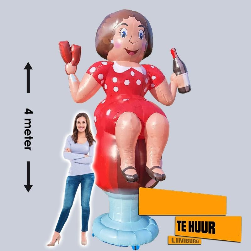 Feestpop Vrouw op wijnglas! (Te Huur), Ophalen of Verzenden, Nieuw, Verjaardag