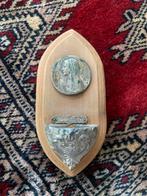 Antiek Wijwatervaatje met Maria afbeelding, Antiek en Kunst, Ophalen of Verzenden