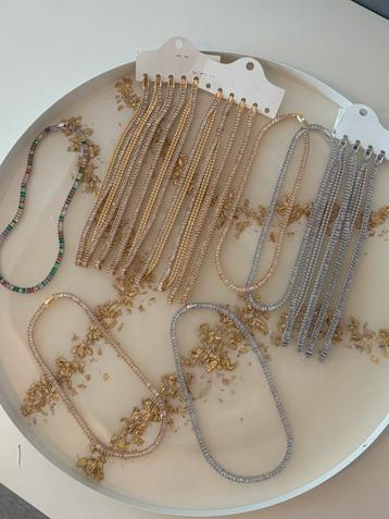 Partij sieraden tennis kettingen baguette ketting 20 stuks beschikbaar voor biedingen