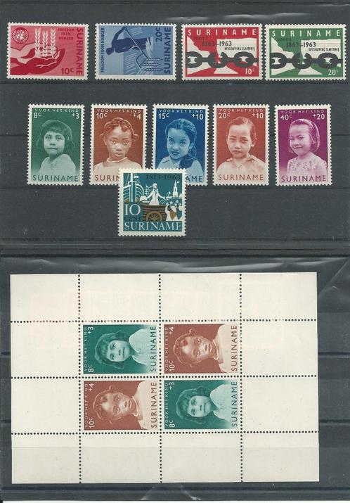 Suriname 1963, complete jaargang, Postfris., Postzegels en Munten, Postzegels | Suriname, Postfris, Verzenden
