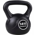 Kettlebell | Zwart | 14 kg, Sport en Fitness, Ophalen, Zo goed als nieuw, Borst, Kettlebell
