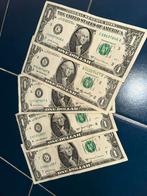 5x 1 dollar biljetten, Ophalen of Verzenden, Los biljet