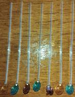 Cocktail Vintage Glas Swizzle sticks Cocktailroerders, Kunststof, Onbekend, Ophalen of Verzenden, Zo goed als nieuw