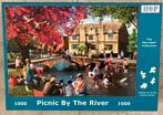 Legpuzzel picnic by the river 1000 stukjes compleet., Ophalen, 500 t/m 1500 stukjes, Zo goed als nieuw, Legpuzzel