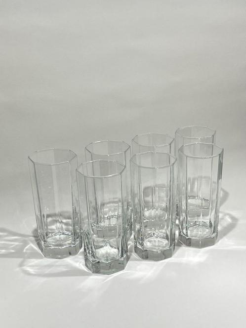 7x Vintage Luminarc France Octime drinkglas/longdrink, Antiek en Kunst, Antiek | Glas en Kristal, Ophalen of Verzenden