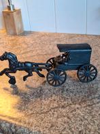 Amish paard met wagen ,gietijzer jaren 50, Antiek en Kunst, Ophalen of Verzenden