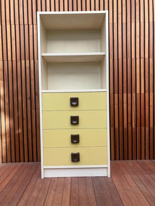 Retro jaren 70 kast, Huis en Inrichting, Kasten | Kledingkasten, Gebruikt, 100 tot 150 cm, 50 tot 100 cm, 25 tot 50 cm, Met lade(s)