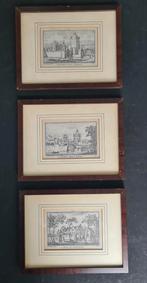 3 kopergravures Vianen, Antiek en Kunst, Ophalen of Verzenden