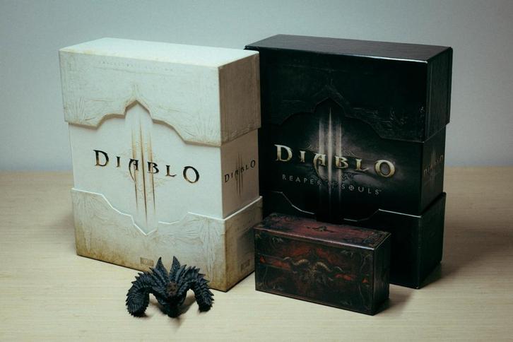 Diablo III Collector's Editions met Book's of Cain en Tyrael, Spelcomputers en Games, Games | Pc, Gebruikt, Ophalen