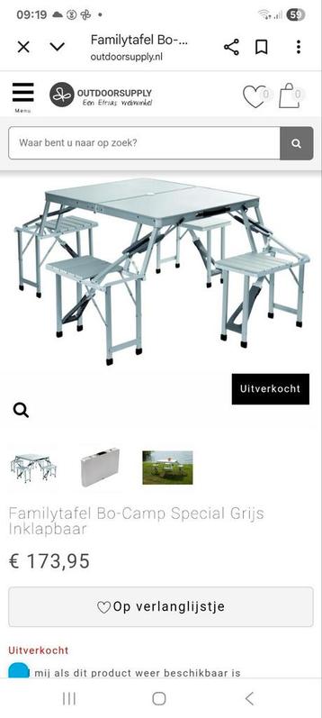 Familie tafel Bo-Camp Special (aluminium)  Inklapbaar beschikbaar voor biedingen